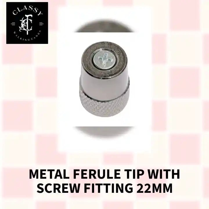 Metal Ferule Tip with Screw Fitting 22mm by@Outfy