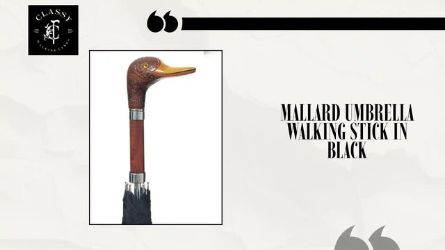 Mallard Umbrella Walking Stick in Black by@Outfy