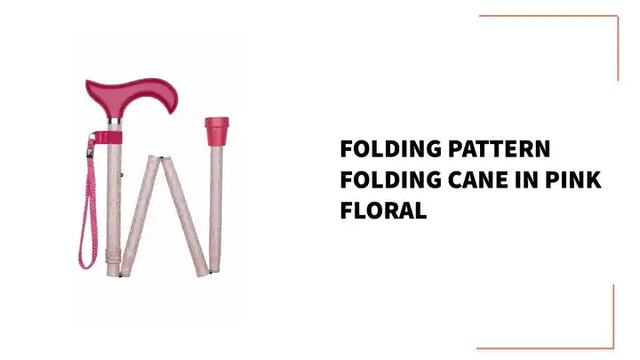 Folding Pattern Folding Cane in Pink Floral by@Outfy
