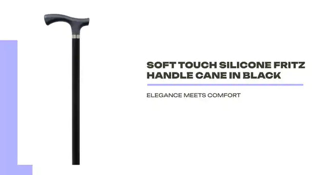 Soft Touch Silicone Fritz Handle Cane in Black by@Outfy
