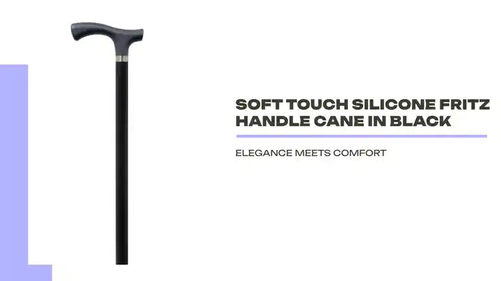 Soft Touch Silicone Fritz Handle Cane in Black by@Outfy
