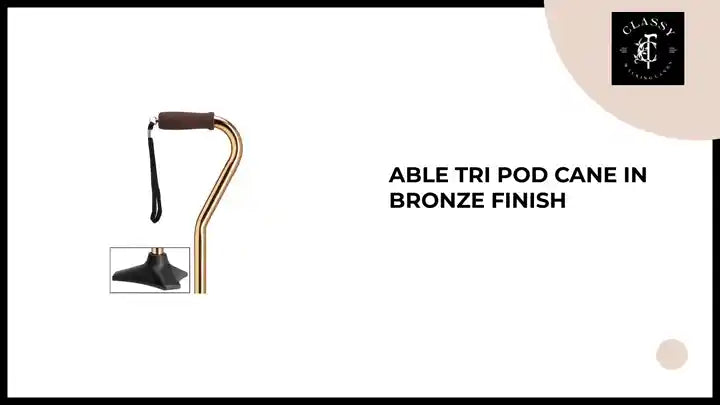 Able Tri Pod Cane in Bronze Finish by@Outfy