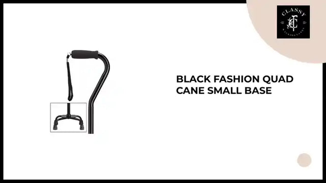 Black Fashion Quad Cane Small Base by@Outfy