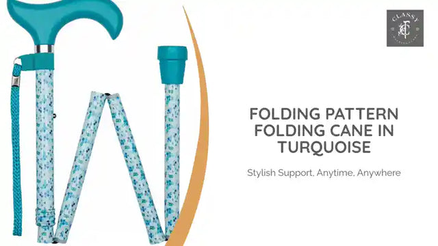 Folding Pattern Folding Cane in Turquoise by@Outfy