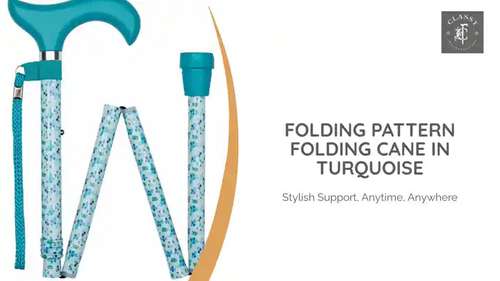 Folding Pattern Folding Cane in Turquoise by@Outfy