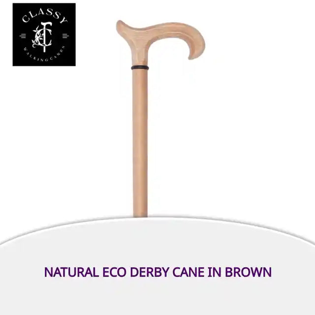 Natural Eco Derby Cane in Brown by@Outfy