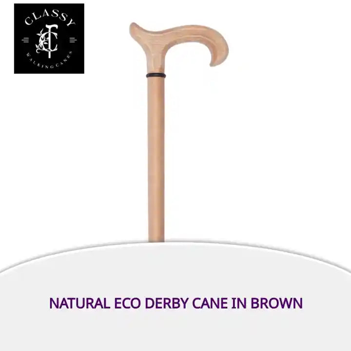 Natural Eco Derby Cane in Brown by@Outfy