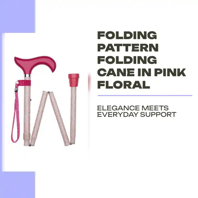 Folding Pattern Folding Cane in Pink Floral by@Outfy