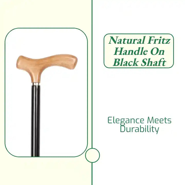 Natural Fritz Handle on Black Shaft by@Outfy