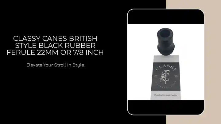 Classy Canes British Style Black Rubber Ferule 22mm or 7/8 Inch by@Outfy