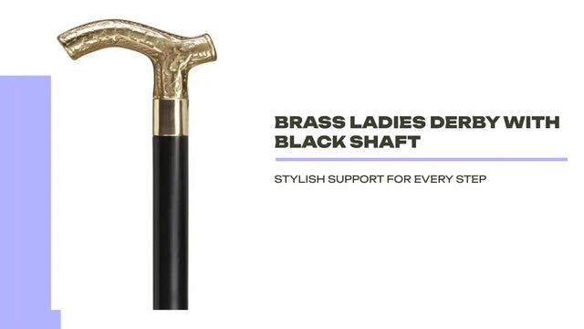 Brass Ladies Derby with Black Shaft by@Outfy
