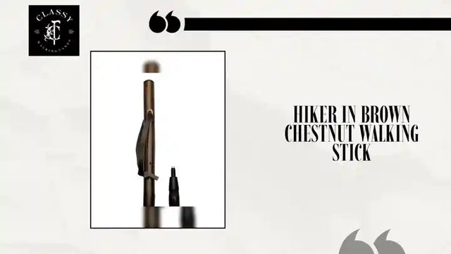 Hiker in Brown Chestnut Walking Stick by@Outfy