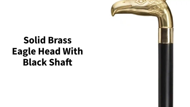 Solid Brass Eagle Head with Black Shaft by@Outfy