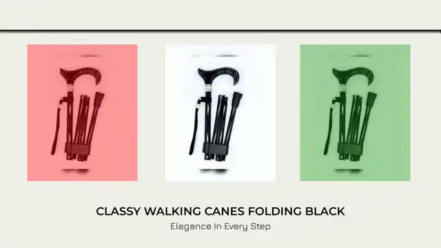 Classy Walking Canes Folding Black by@Outfy
