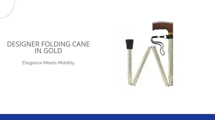 Designer Folding Cane in Gold by@Outfy
