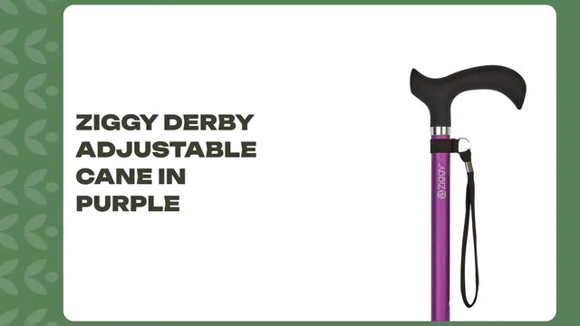 Ziggy Derby Adjustable Cane in Purple by@Outfy