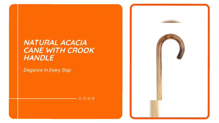 Natural Acacia Cane with Crook Handle by@Outfy