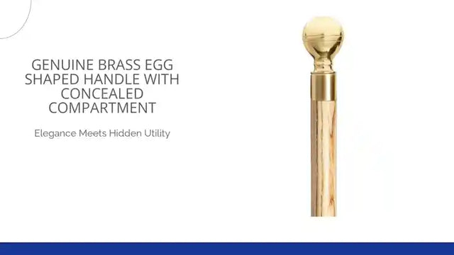 Genuine Brass Egg Shaped Handle with Concealed Compartment by@Outfy