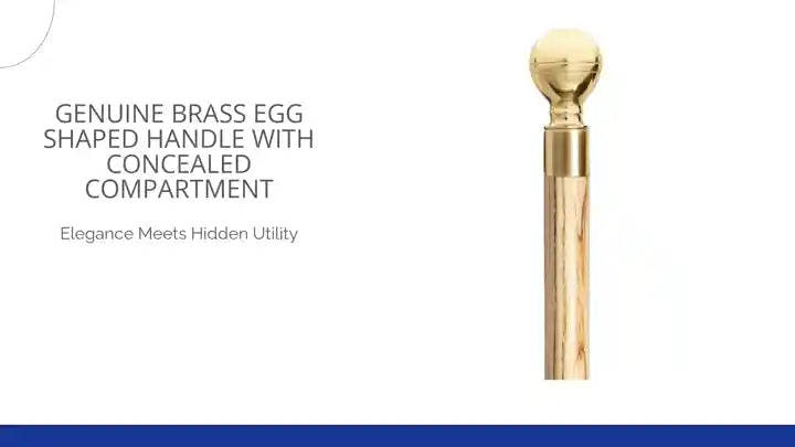 Genuine Brass Egg Shaped Handle with Concealed Compartment by@Outfy