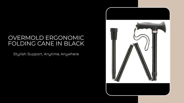 Overmold Ergonomic Folding Cane in Black by@Outfy