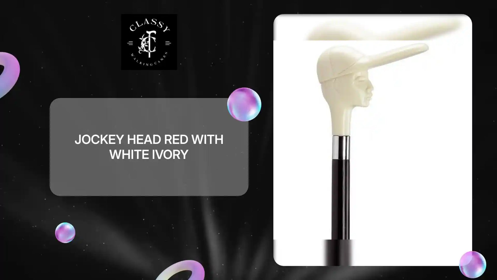 Jockey Head Red with White Ivory by@Outfy