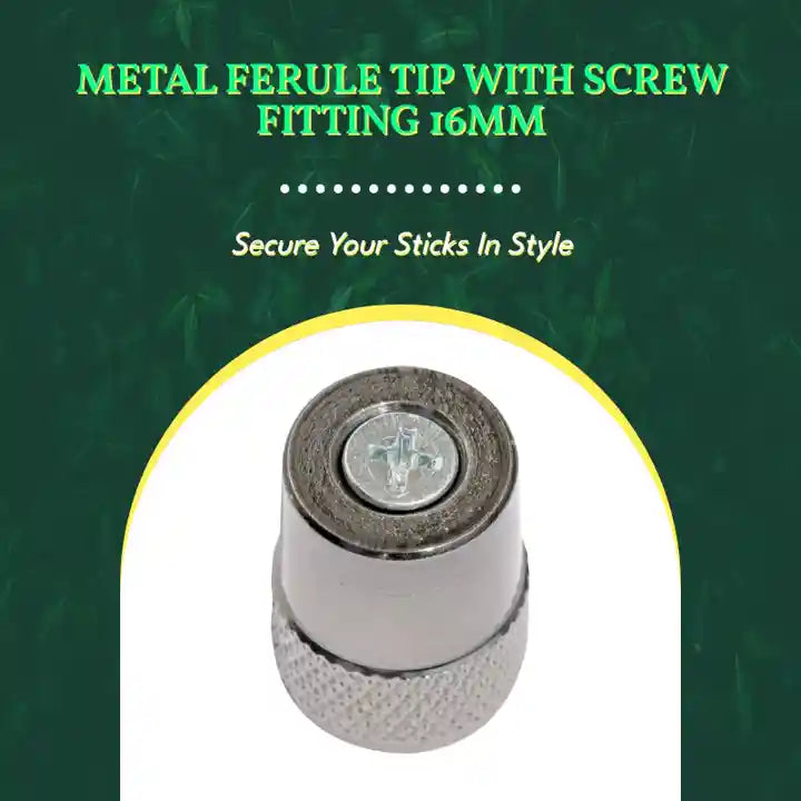 Metal Ferule Tip with Screw Fitting 16mm by@Outfy