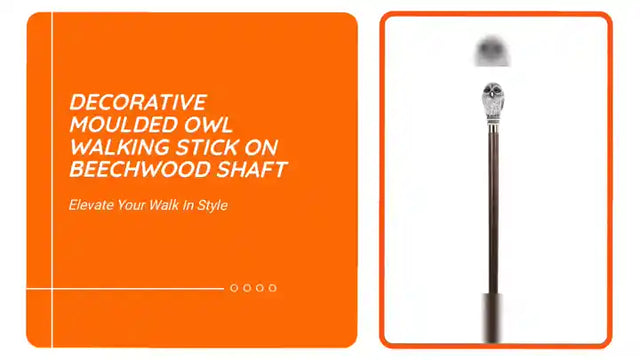 Decorative Moulded Owl Walking Stick on Beechwood Shaft by@Outfy