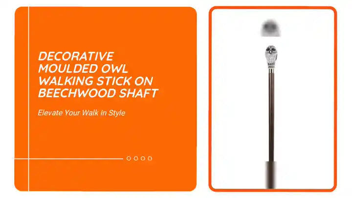 Decorative Moulded Owl Walking Stick on Beechwood Shaft by@Outfy