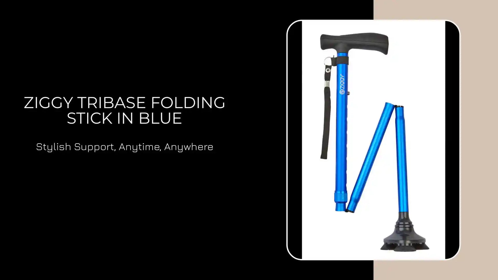 Ziggy Tribase Folding Stick in Blue by@Outfy
