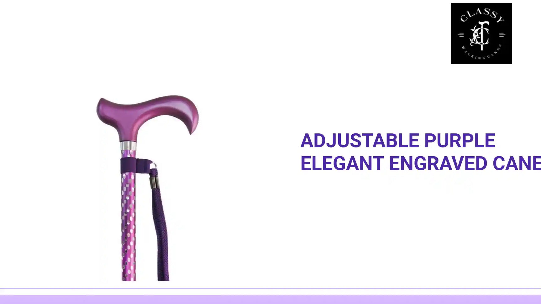 Adjustable Purple Elegant Engraved Cane by@Outfy