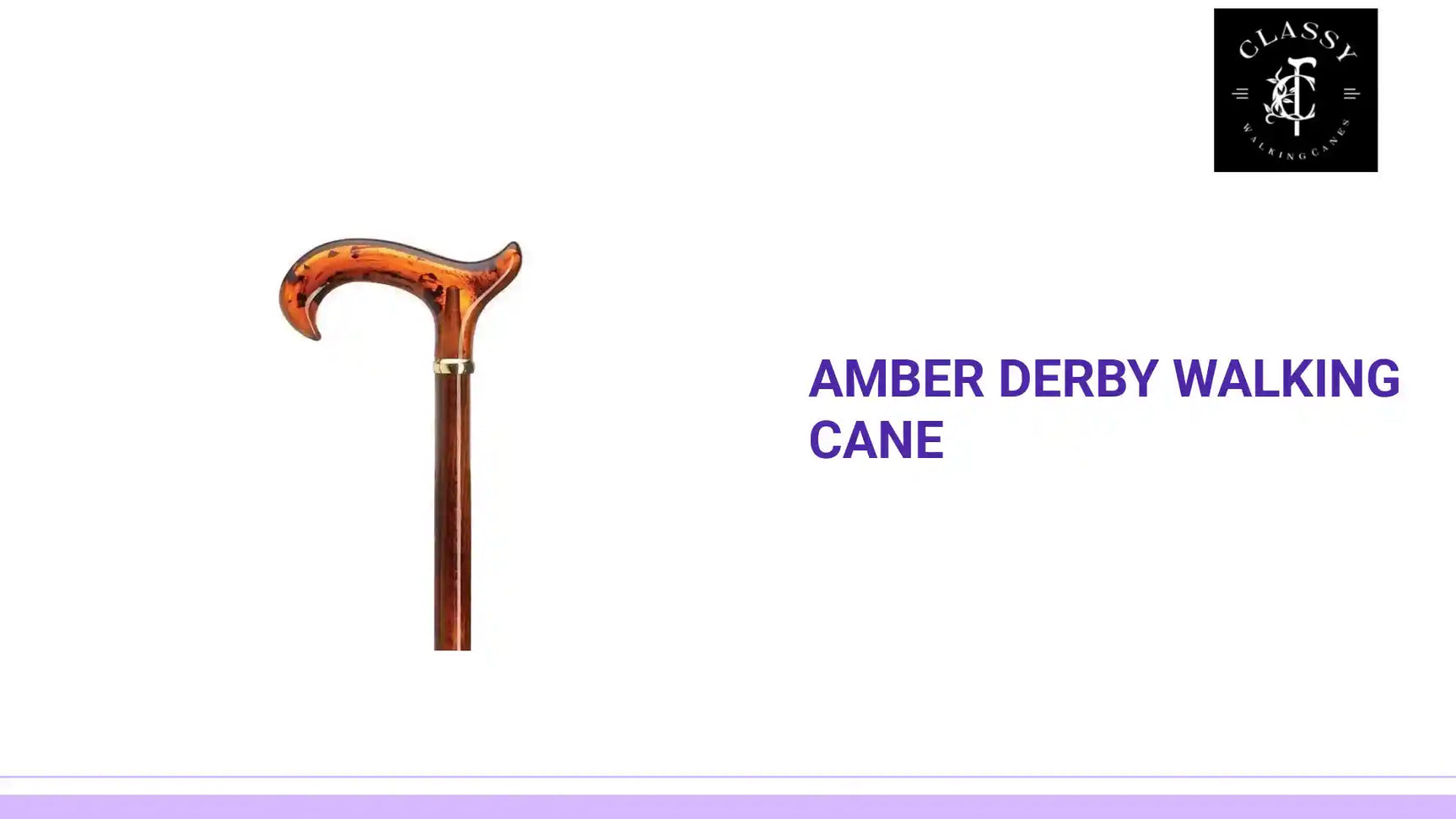 Amber Derby Walking Cane by@Outfy