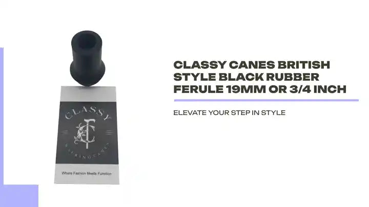 Classy Canes British Style Black Rubber Ferule 19mm or 3/4 Inch by@Outfy