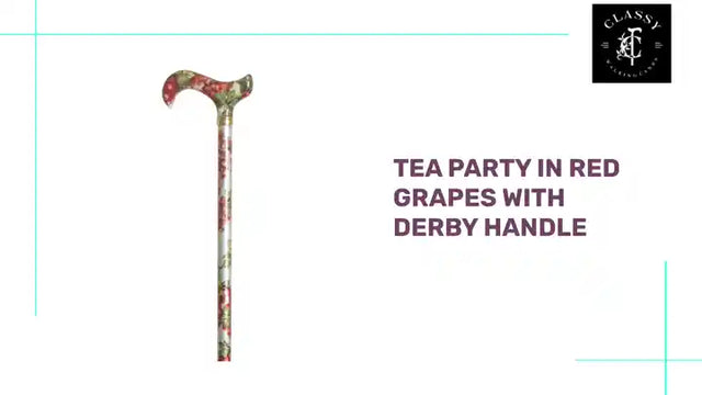 Tea Party in Red Grapes with Derby Handle by@Outfy