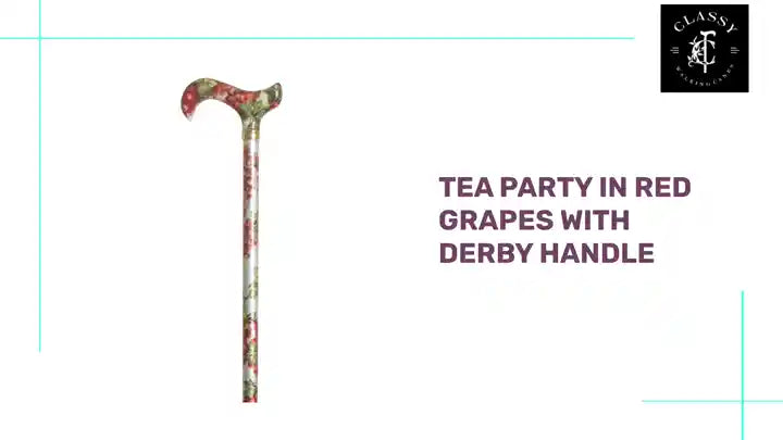 Tea Party in Red Grapes with Derby Handle by@Outfy