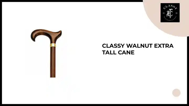 Classy Walnut Extra Tall Cane by@Outfy
