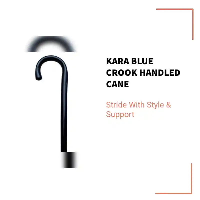 Kara Blue Crook Handled Cane by@Outfy