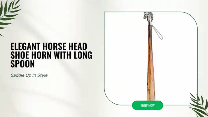 Elegant Horse Head Shoe Horn with Long Spoon by@Outfy