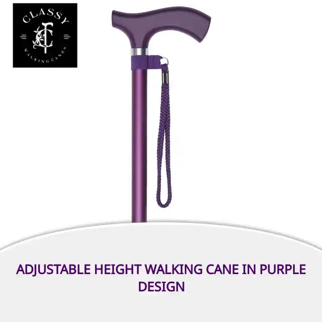Adjustable Height Walking Cane in Purple Design by@Outfy
