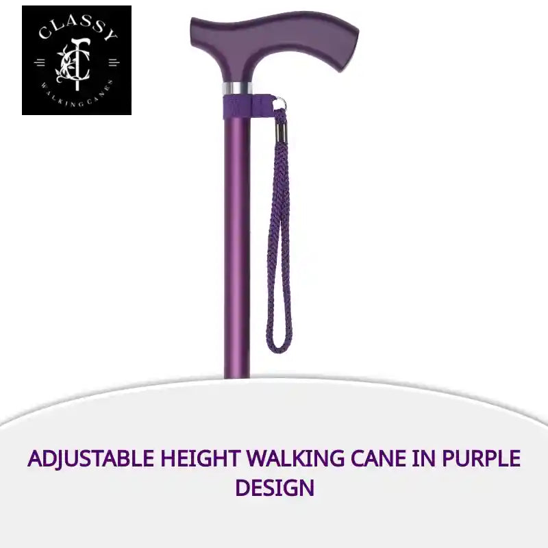 Adjustable Height Walking Cane in Purple Design by@Outfy