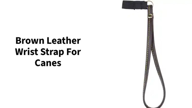 Brown Leather Wrist Strap for Canes by@Outfy