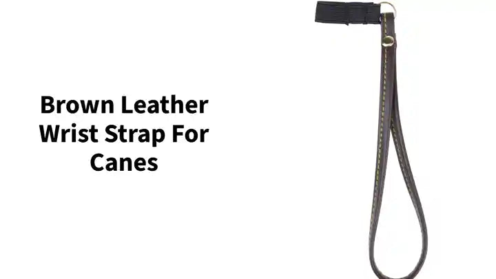 Brown Leather Wrist Strap for Canes by@Outfy