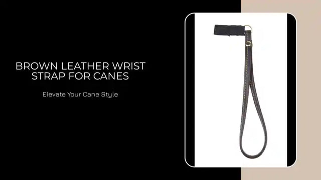 Brown Leather Wrist Strap for Canes by@Outfy