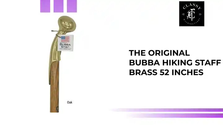 The Original Bubba Hiking Staff Brass 52 inches by@Outfy