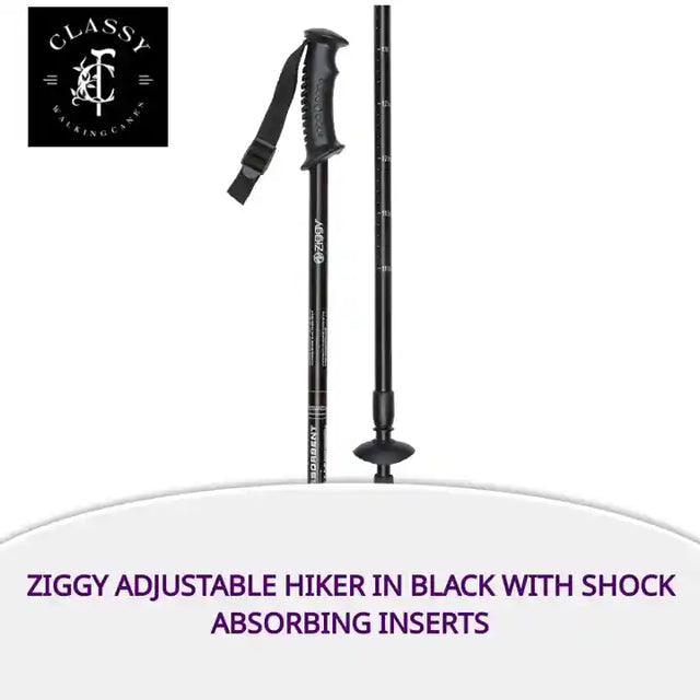 Ziggy Adjustable Hiker in Black with Shock Absorbing Inserts by@Outfy