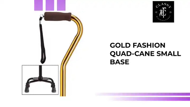 Gold Fashion Quad-Cane Small Base by@Outfy