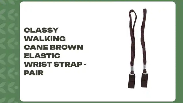 Classy Walking Cane Brown Elastic Wrist Strap - Pair by@Outfy