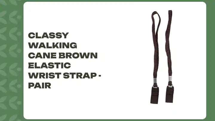 Classy Walking Cane Brown Elastic Wrist Strap - Pair by@Outfy