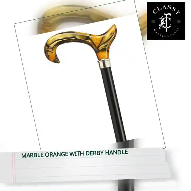 Marble Orange with Derby Handle by@Outfy