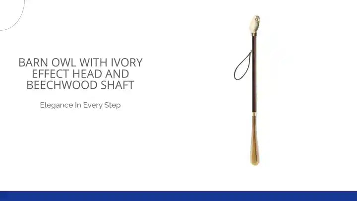 Barn Owl with Ivory Effect Head and Beechwood Shaft by@Outfy