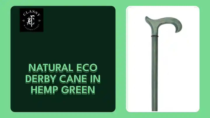 Natural Eco Derby Cane in Hemp Green by@Outfy